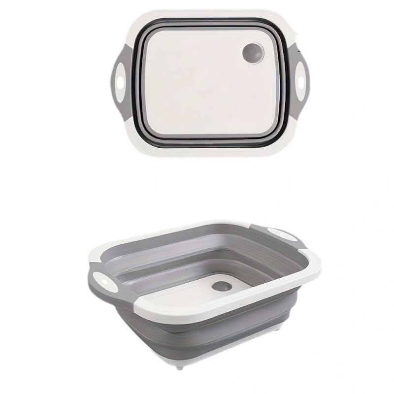 Collapsible Multifunctional Cutting Board with Dish Tub